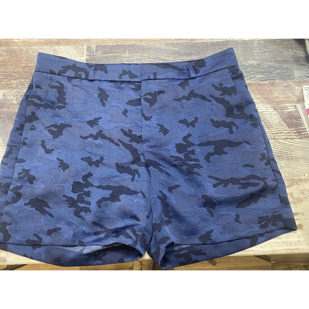 Banana Republic Womens Blue Camo Chino Shorts Size 6 NWOT Camouflage Blue